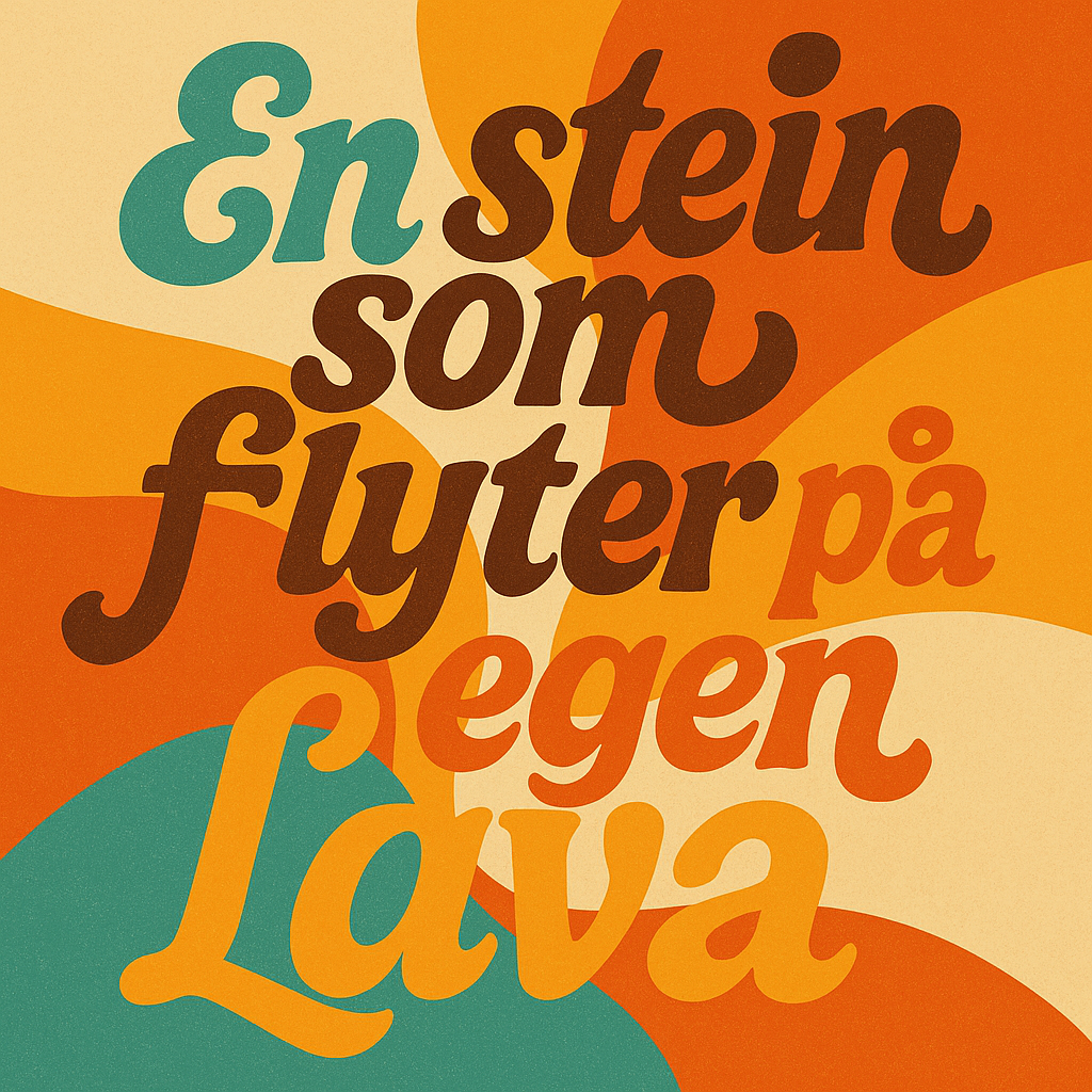 En stein som flyter på egen lava